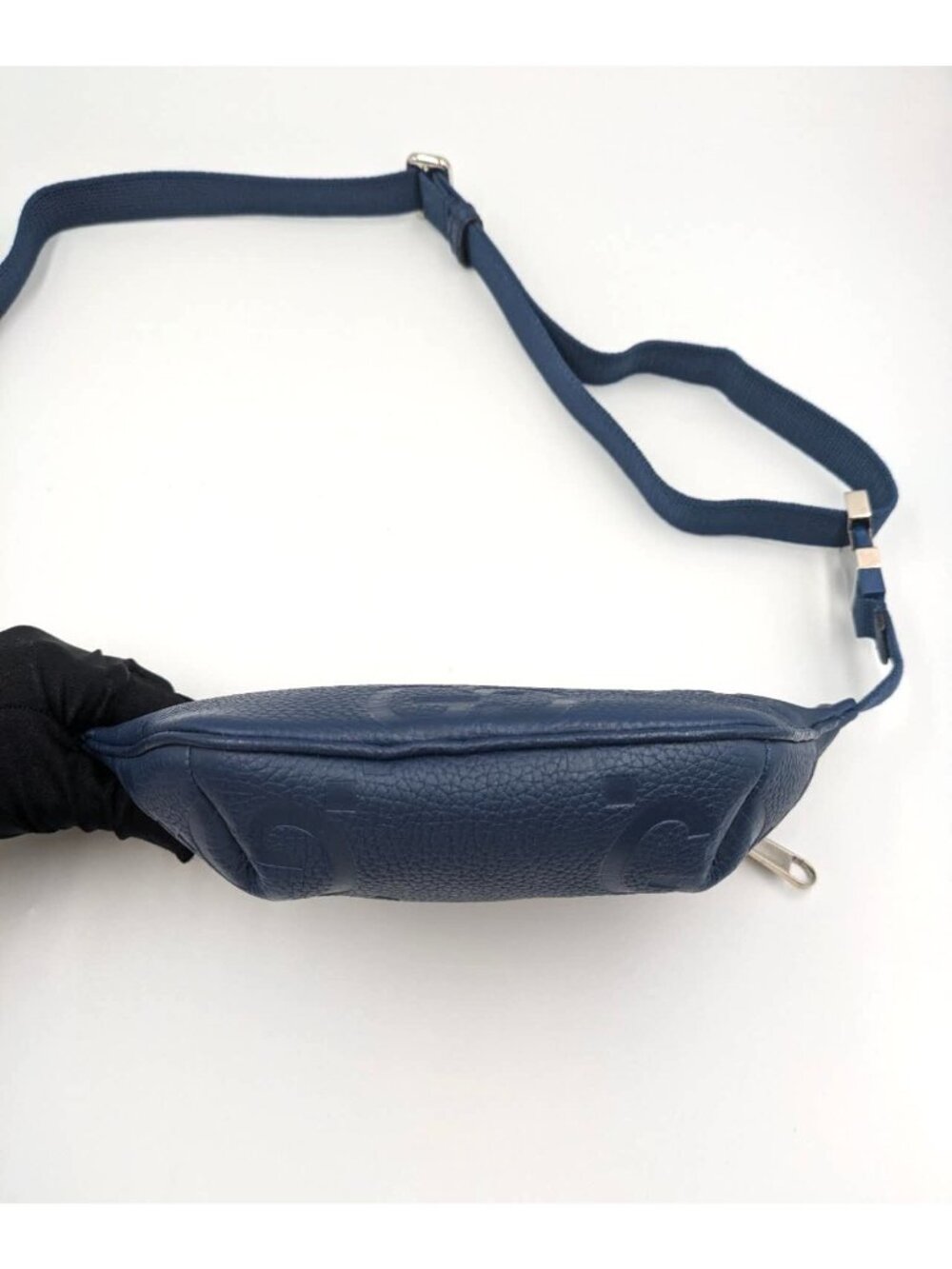 Gucci Jumbo GG Piuma Calfskin Belt Bag Navy 90cm 658582 - Picture 6 of 14